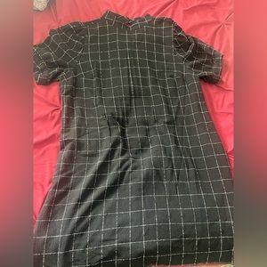 Loft black plaid dress!
